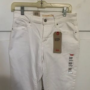 MIDRISE SKINNY WHITE LEVIS JEANS